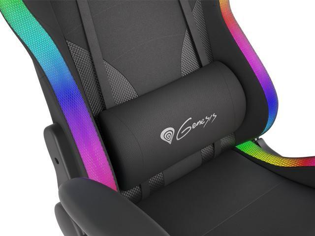 Fotel gamingowy NATEC Genesis Trit 600 RGB - czarny