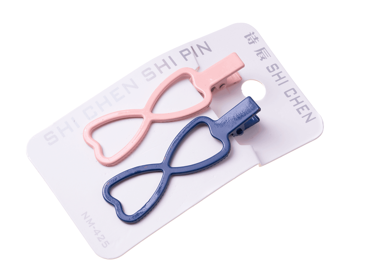 A set of 3 pieces hairpins "infinity" - pink and dark blue