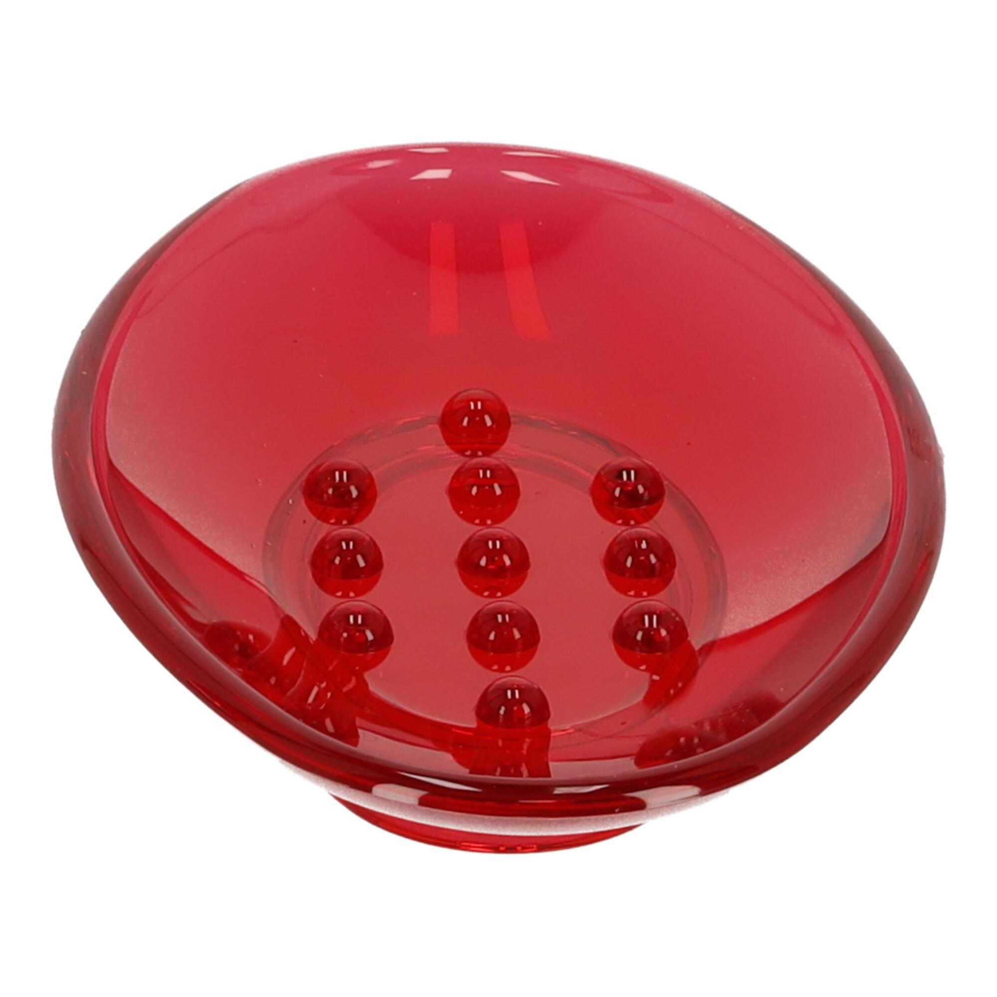 Plastic soap dish, Soap pad - red