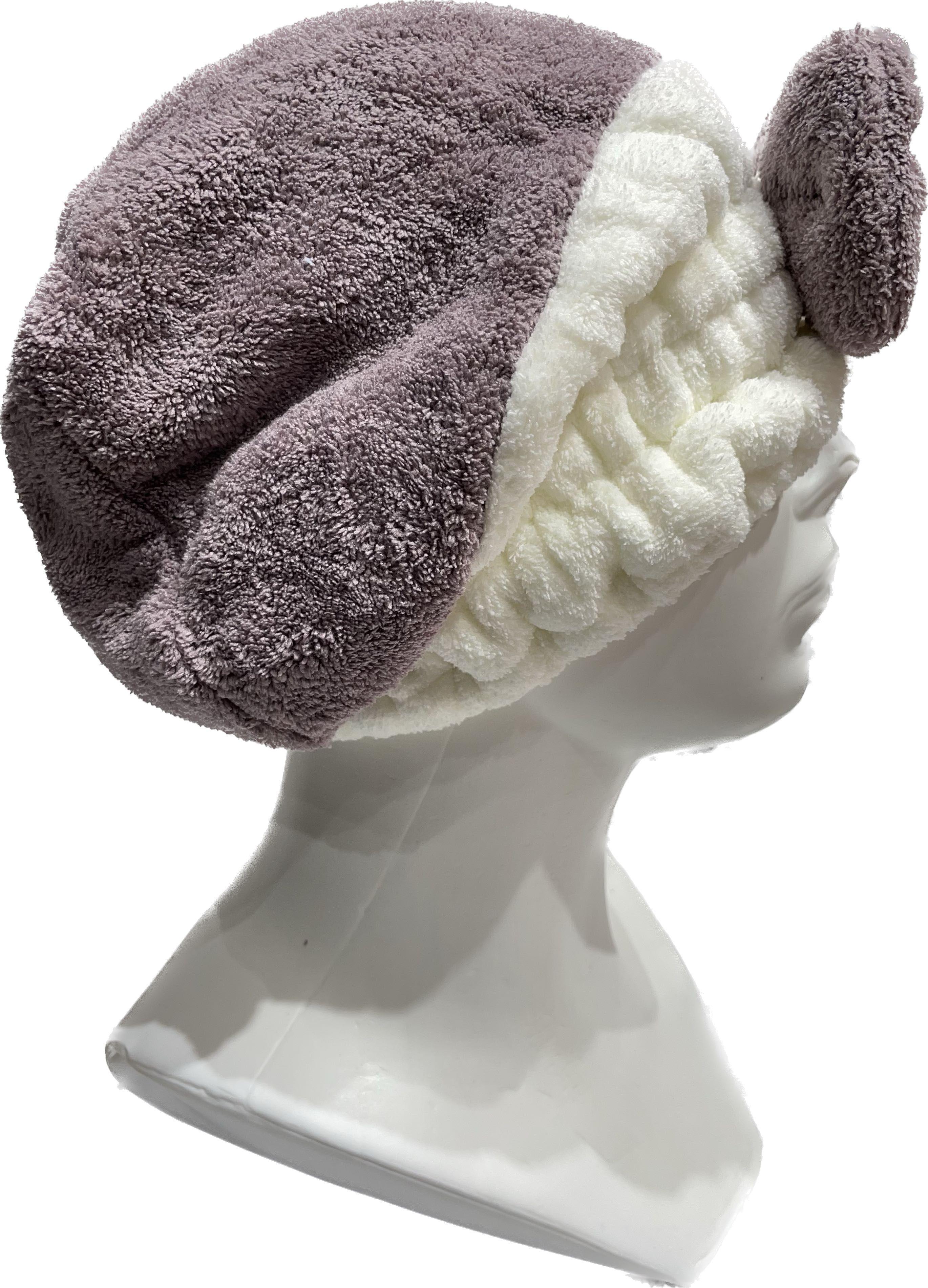 Super absorbent hair towel, hair turban - with a bow
