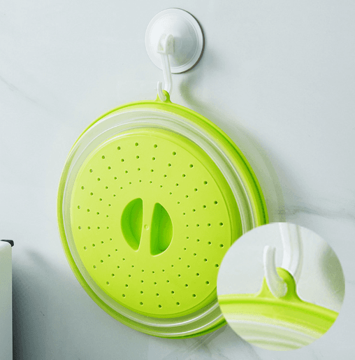 Folding lid / silicone cover for microwave oven - green