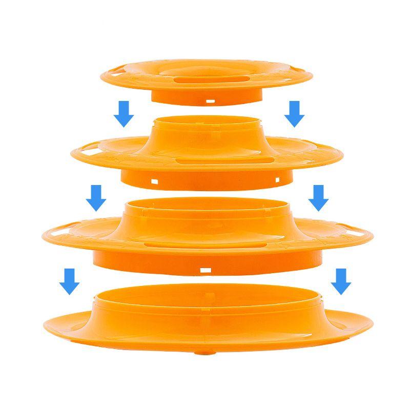 Interaktywna zabawka dla kota z piłkami - pomarańczowa
