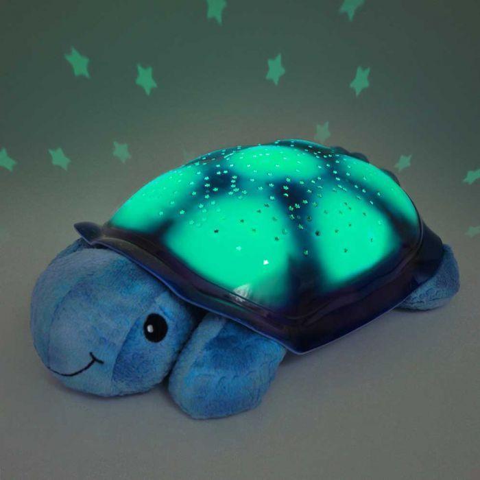 Night lamp with light projection - Turtle, blue