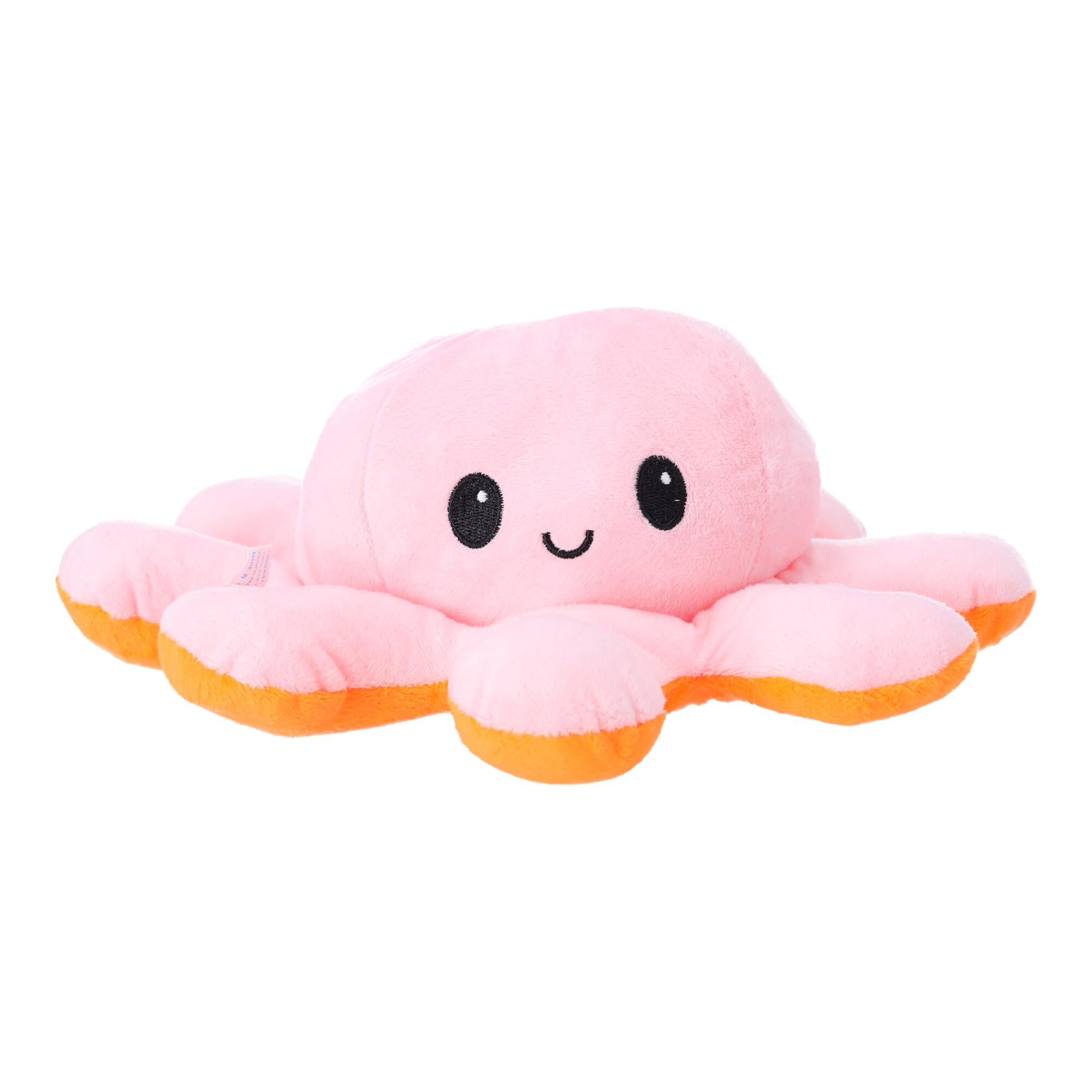 Octopus double-sided mascot 30 cm - orange & pink