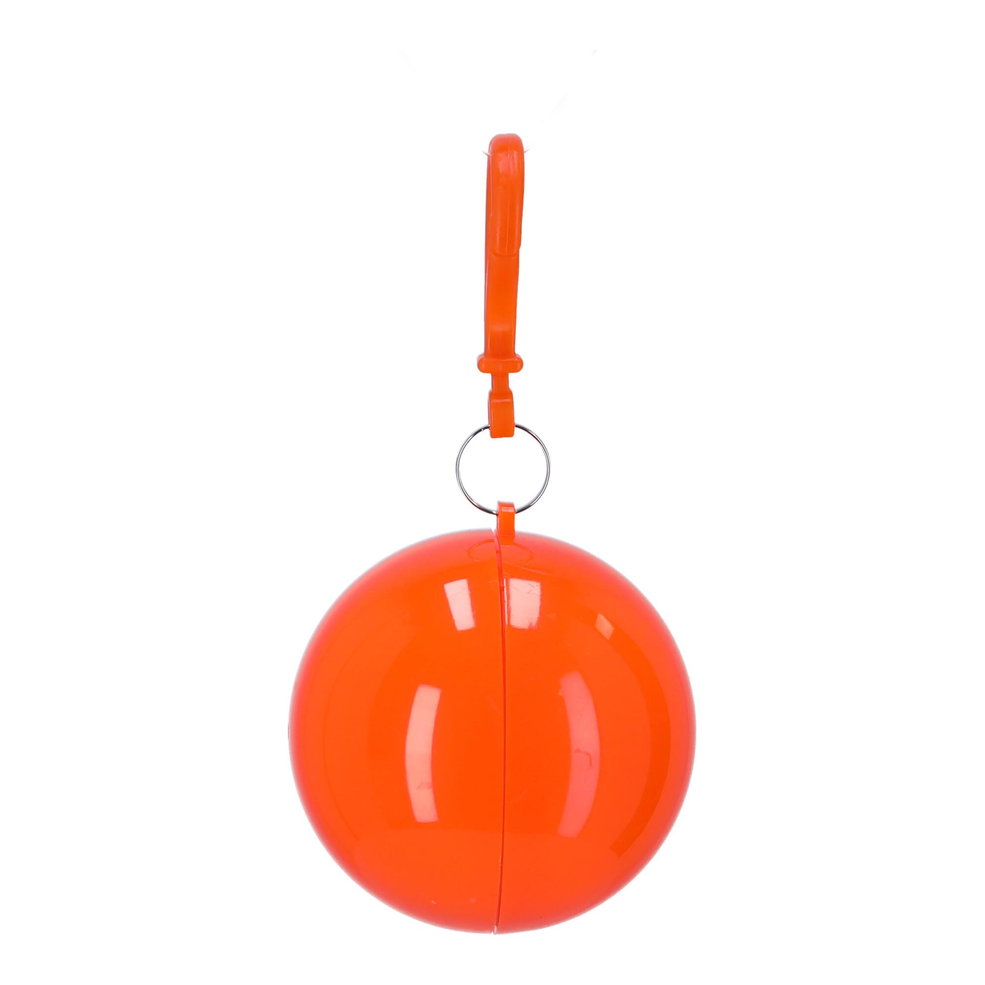 Cloak, rain cape in a ball with carabiner - orange