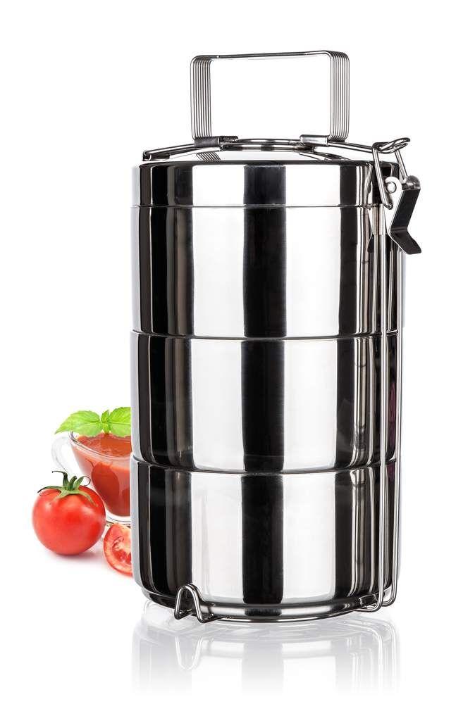 AKCENT 3-Piece Stainless Steel Double-Wall Container