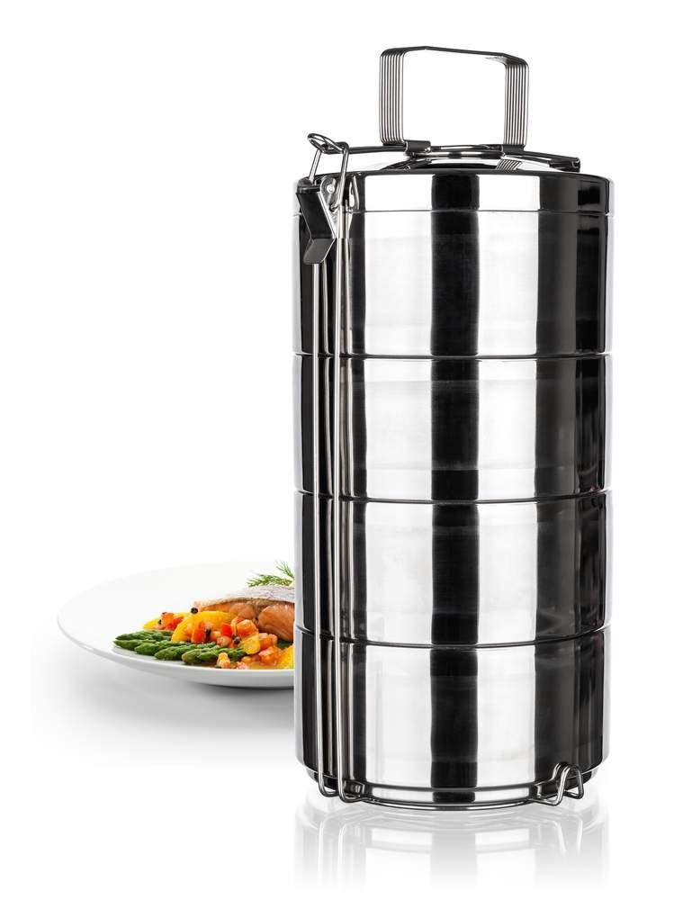 AKCENT 4-piece double-walled stainless steel container