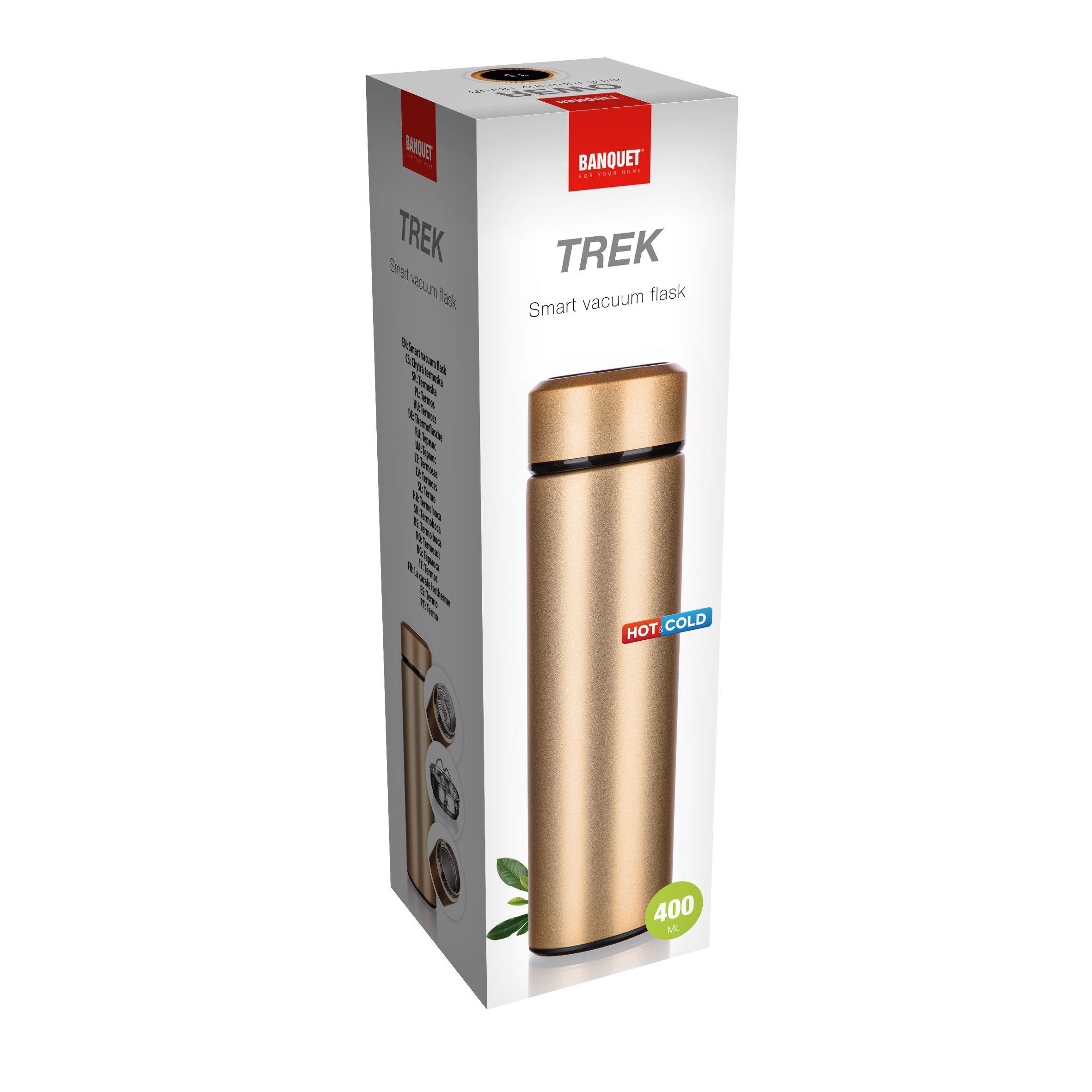 Intelligent thermos TREK 400 ml, gold