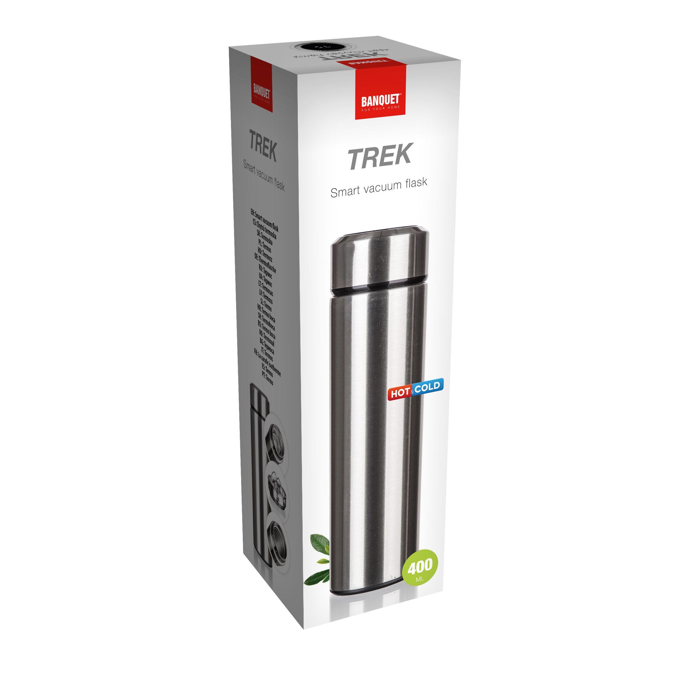 Smart Thermos TREK 400 ml, stainless steel