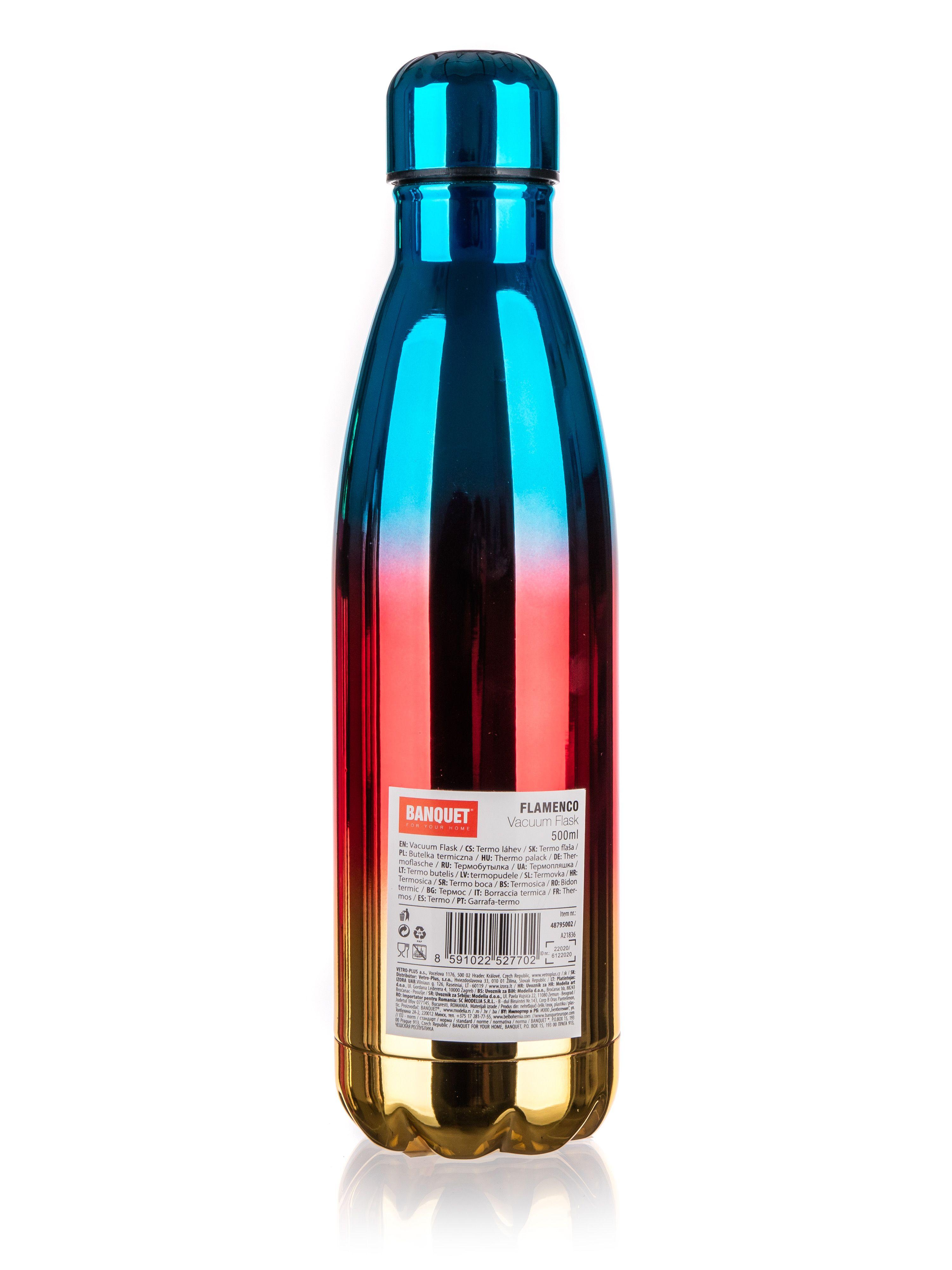 Thermal bottle FLAMENCO 500ml rainbow blue