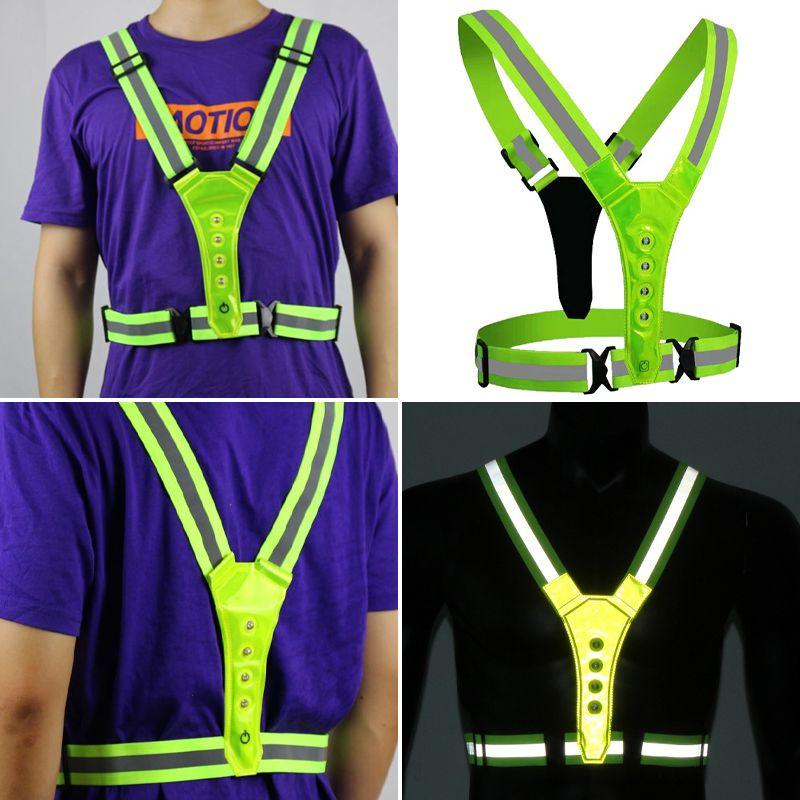 Reflective LED harness - green - OUTLET