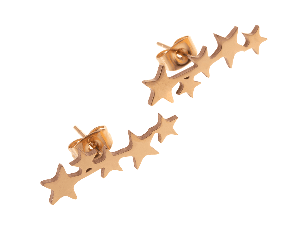 Star earrings - gold