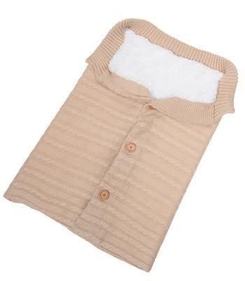 Buttoned sleeping bag for trolley - cream color