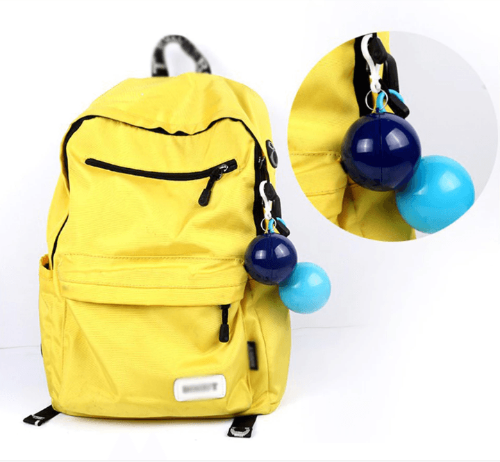 Cloak, rain cape in a ball with carabiner - yellow