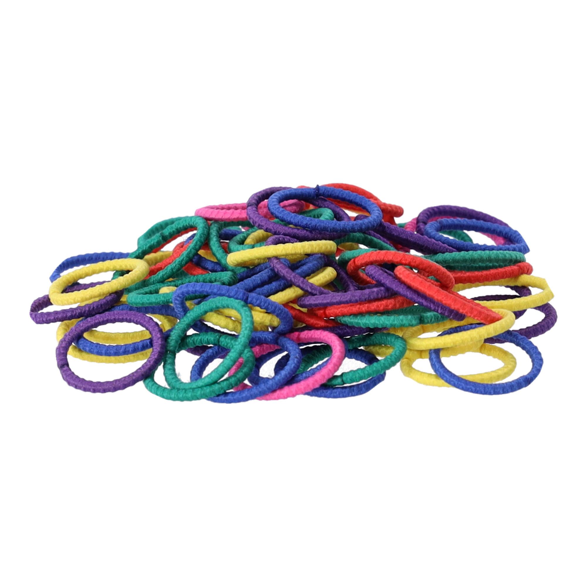 Set of elastic hair elastics 300 pcs. - pastel type III, mix colors