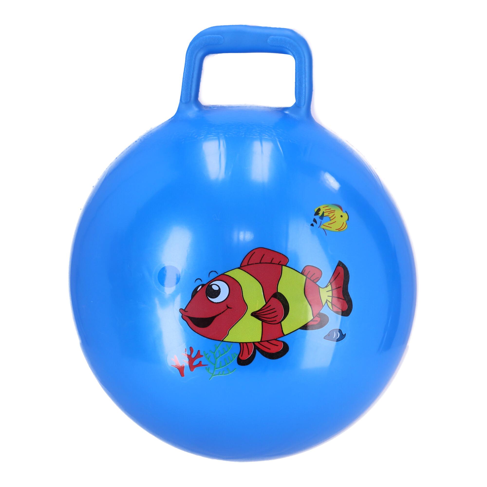 Jumping ball, jumper for children with handles - blue