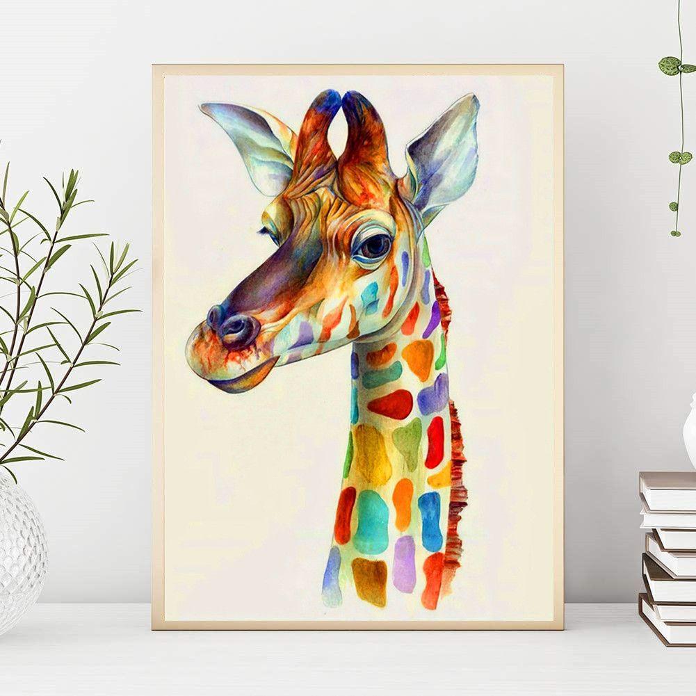Diamond Embroidery / 5D Picture / Diamond Mosaic / Diamond Painting - colorful giraffe, size 40x50 cm