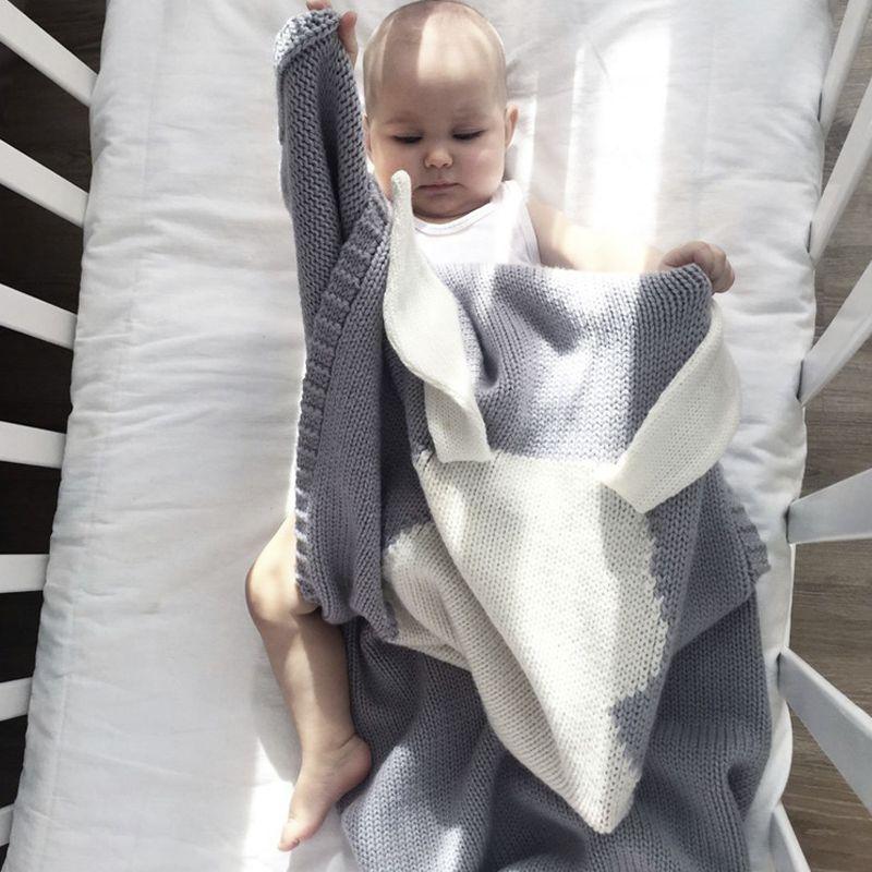Baby blanket - rabbit, gray