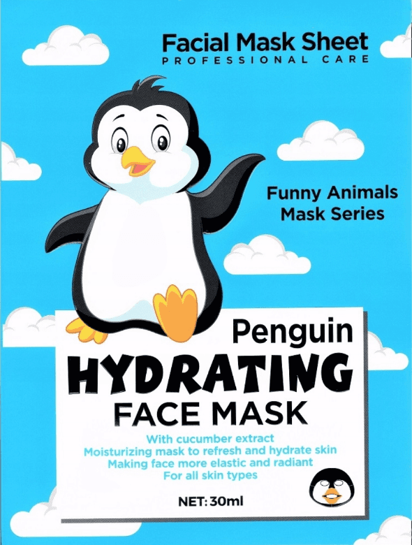 Moisturizing sheet mask Funny Animals Mask PINGWIN