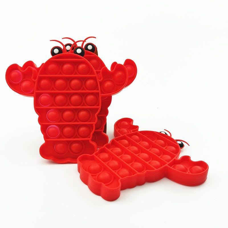 Lobster-shaped anti-stress sensory toy