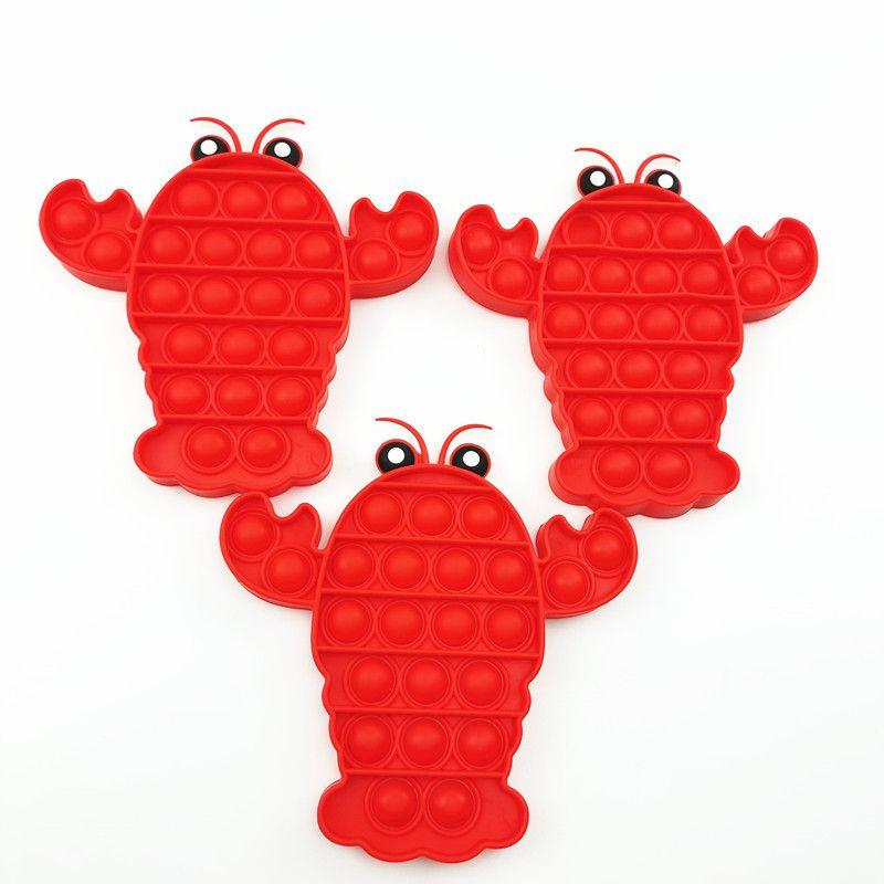 Lobster-shaped anti-stress sensory toy