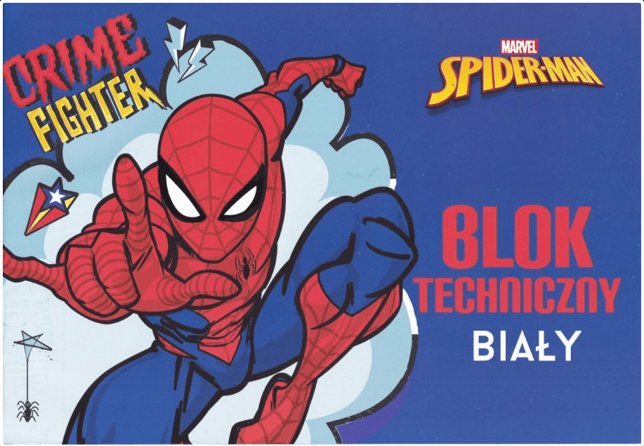 Blok techniczny BENIAMIN Spider-man A4 - biały