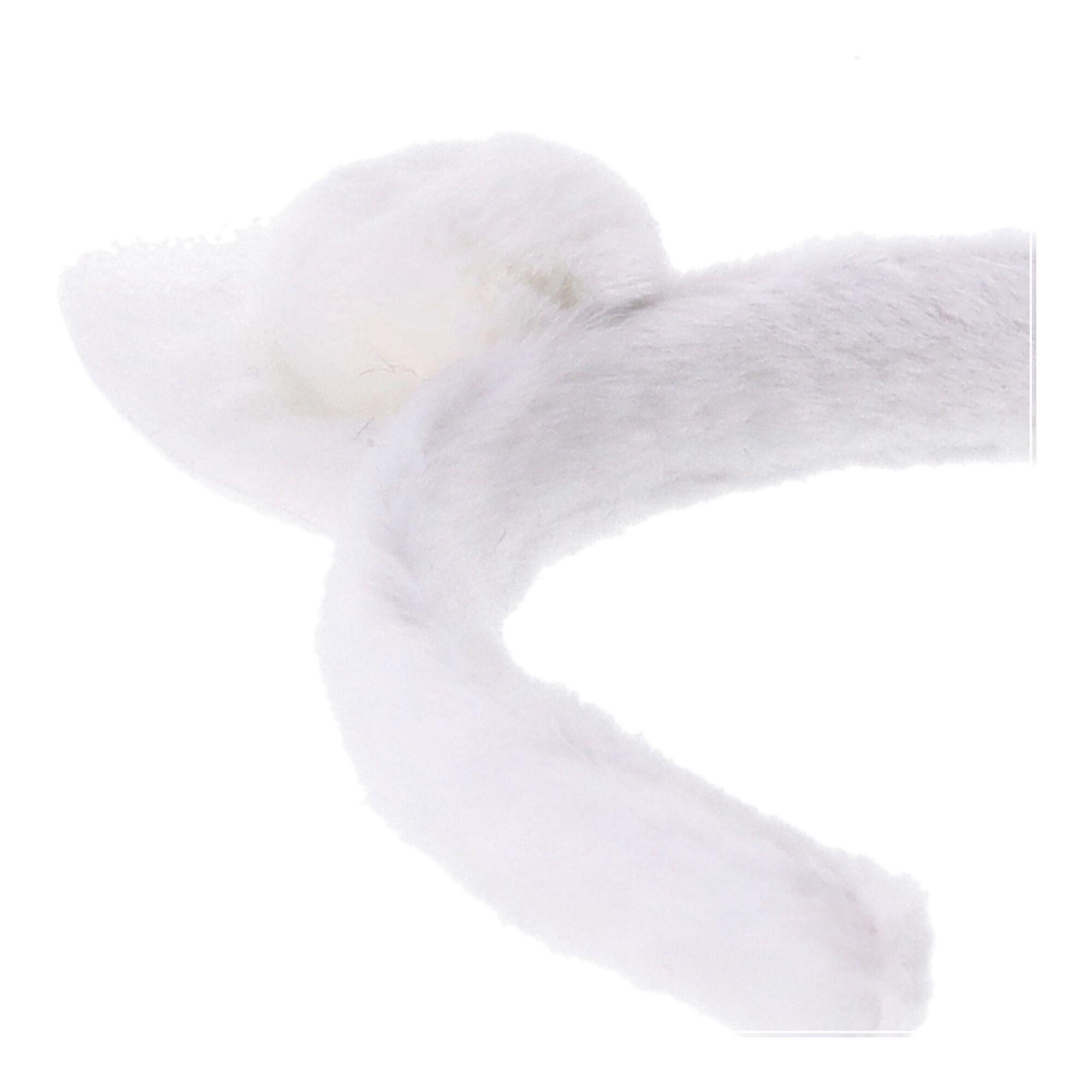 Plush headband with cat ears - white.