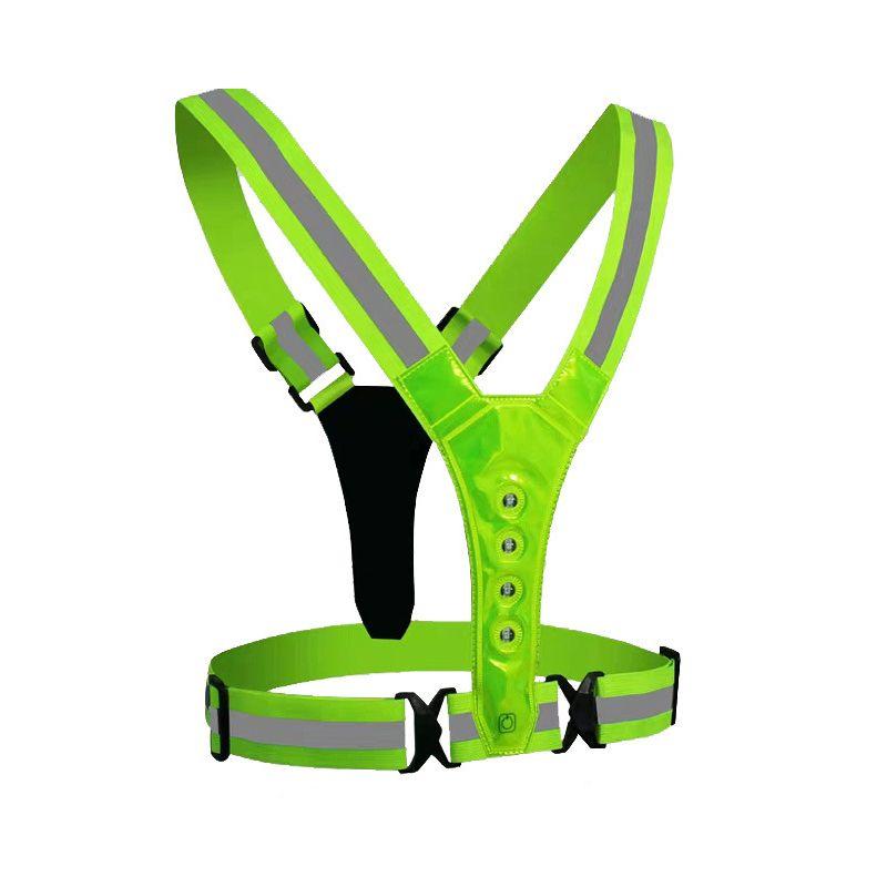 Reflective LED harness - green