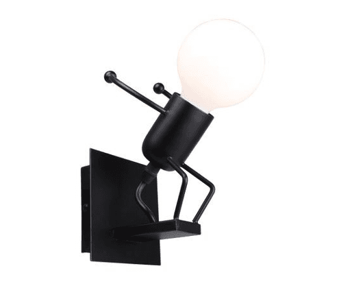 Lampa ścienna/ Kinkiet Loft pojedyńczy - czarna, typ V