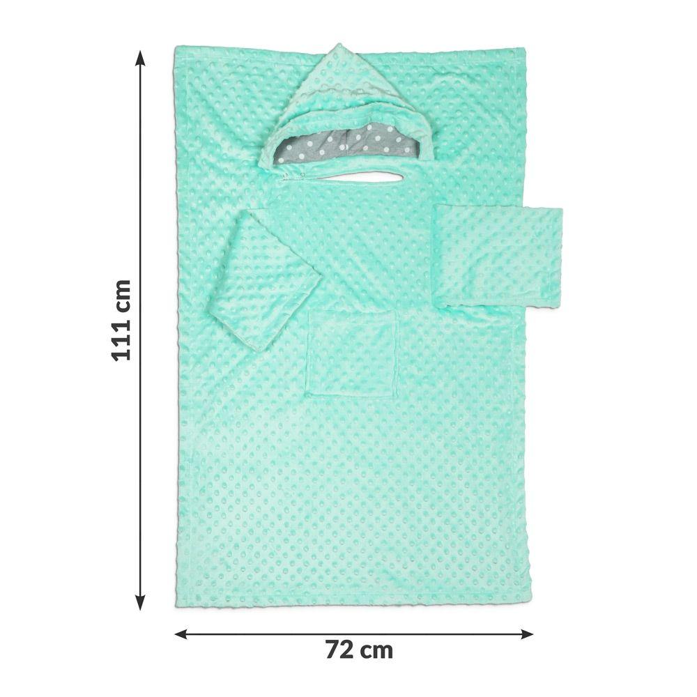 Baby Wrap - Blanket with sleeves - Mint