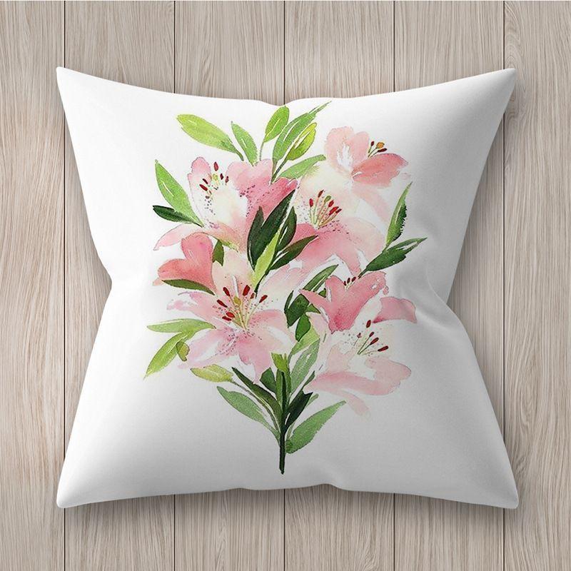 Dekoracyjna poszewka na poduszkę w kwiaty — wzór VI