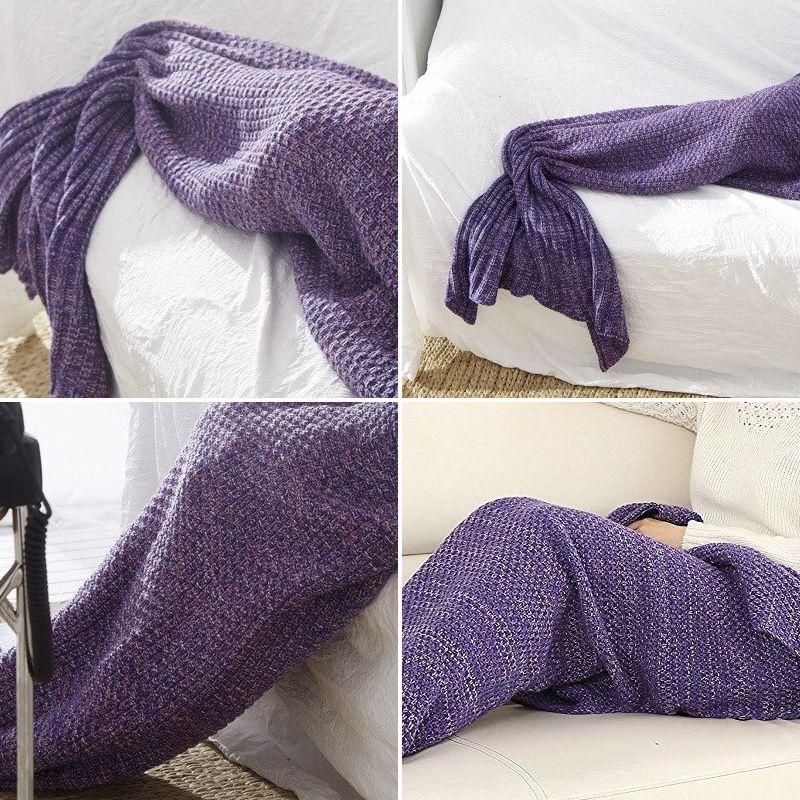 Mermaid tail blanket 80x180 - dark purple