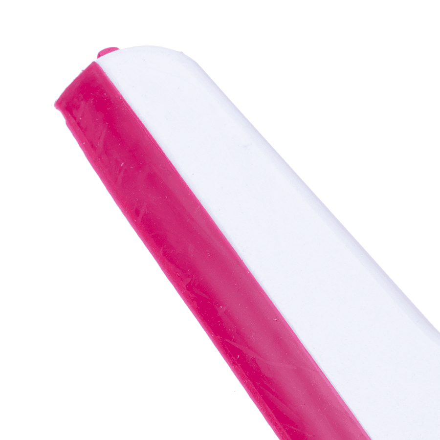 Ściągaczka do szyb okien gumowa silikon z uchwytem - różowa