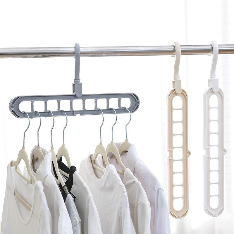 Wardrobe organizer for hangers - gray