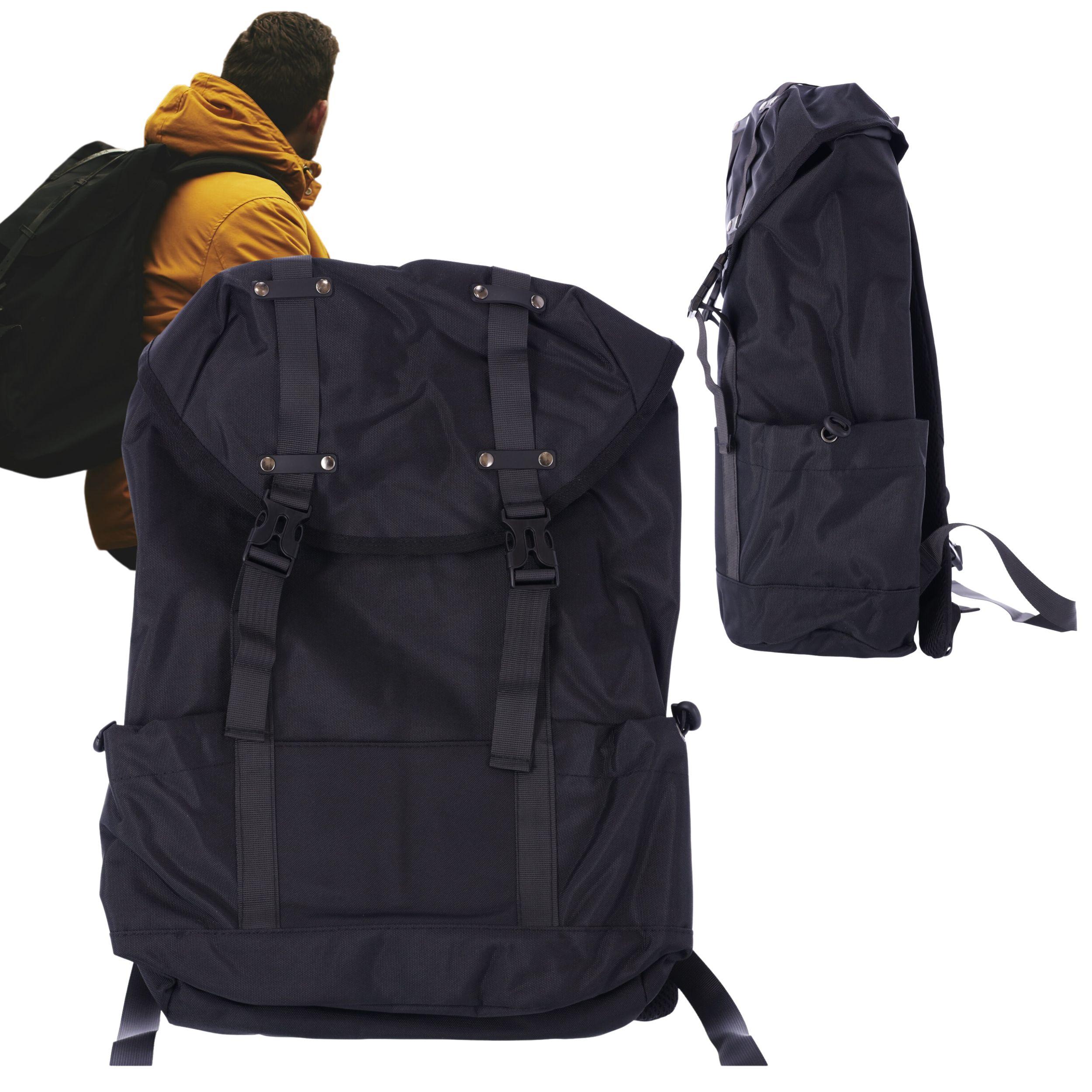 Plecak szkolny, podróżny z miejscem na laptopa 15,6" - czarny