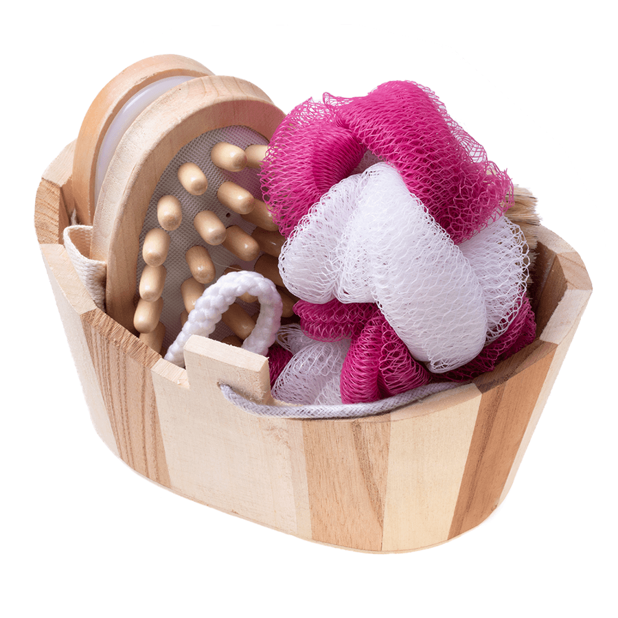 Gift basket set SPA washcloth massage gift - 5 elements
