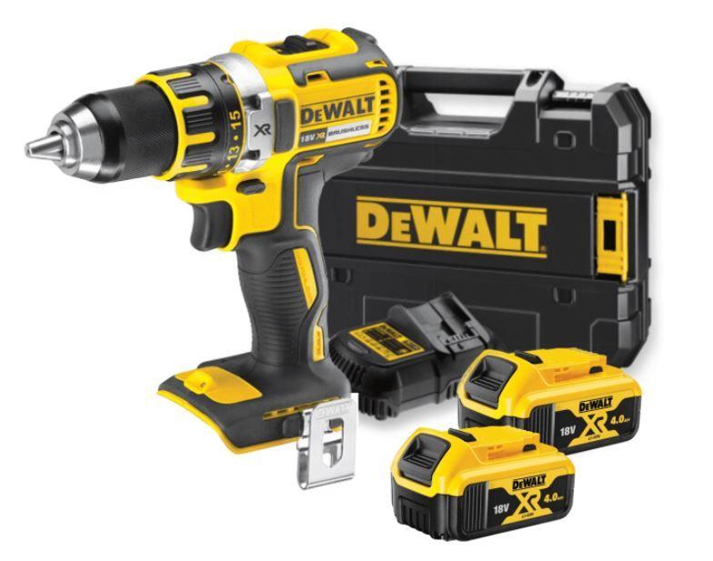 DEWALT DCD790M2-QW Cordless Drill 2x 18V Li-Ion XR 4Ah TSTAK Black, Yellow