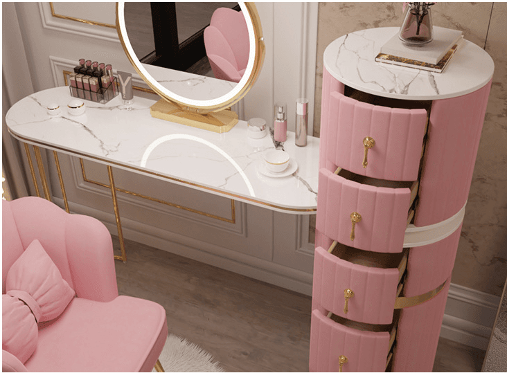 Italian style makeup toilet 120 cm - pink