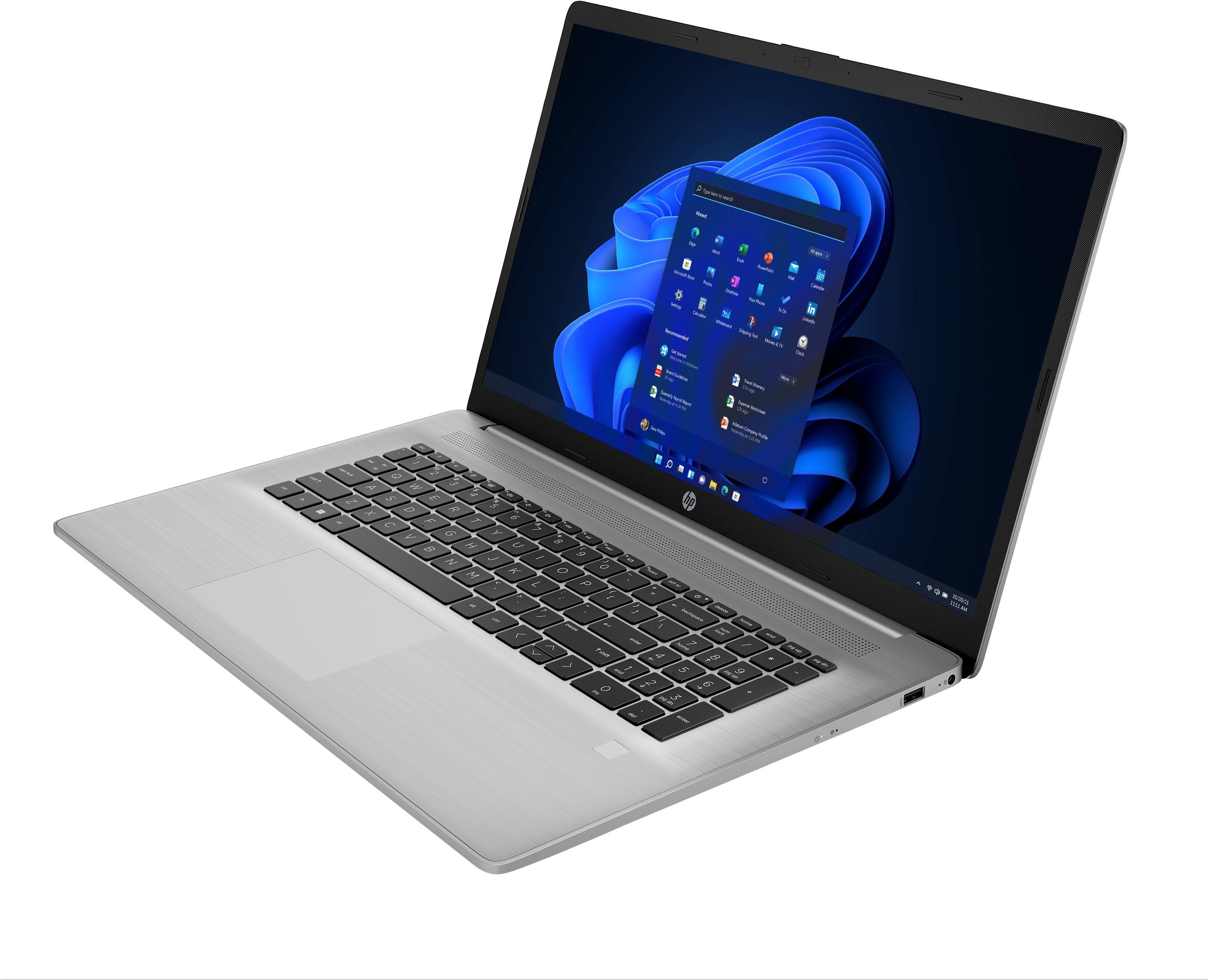 HP Essential 470 G8 Notebook 43.9 cm (17.3") Full HD Intel® Core™ i5 16 GB DDR4-SDRAM 512 GB SSD Wi-Fi 6 (802.11ax) Windows 10 Pro Silver