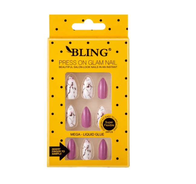 Artificial nails, Tipsy BLING - marble, type I