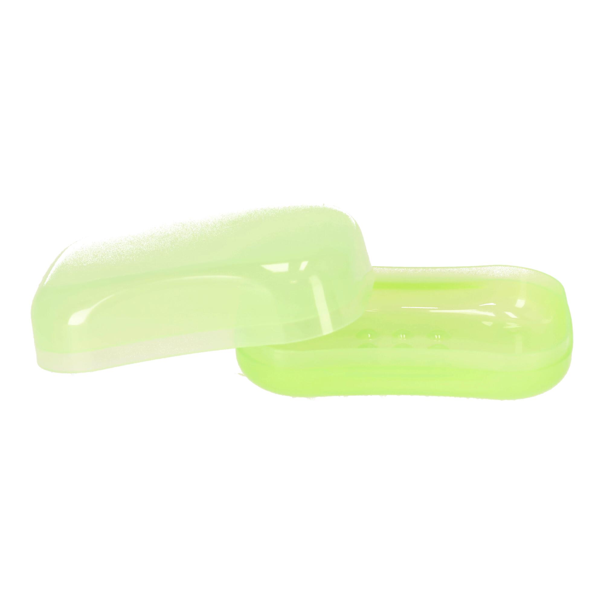 Tourist soap dish, closed plastic soap dish, type III - light green