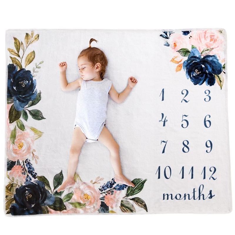 Baby photo mat 100x75- flowers