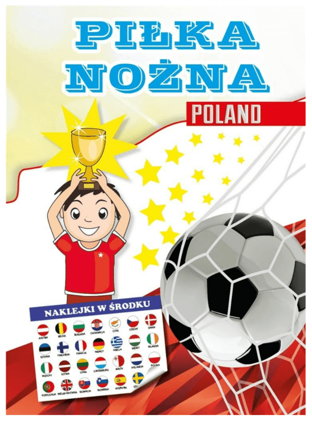 Coloring book with stickers - Football