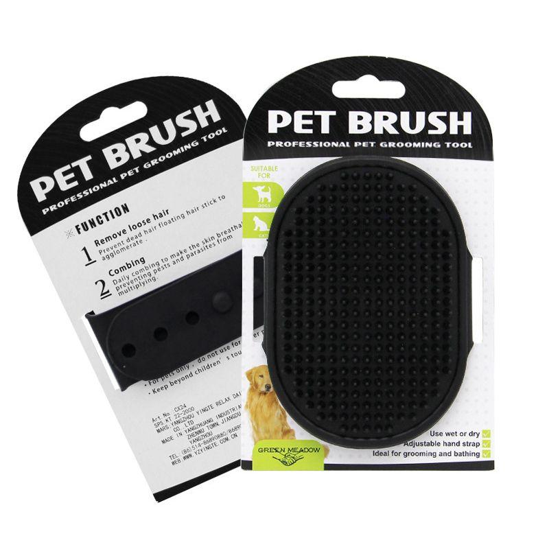 Massage brush for a dog - black