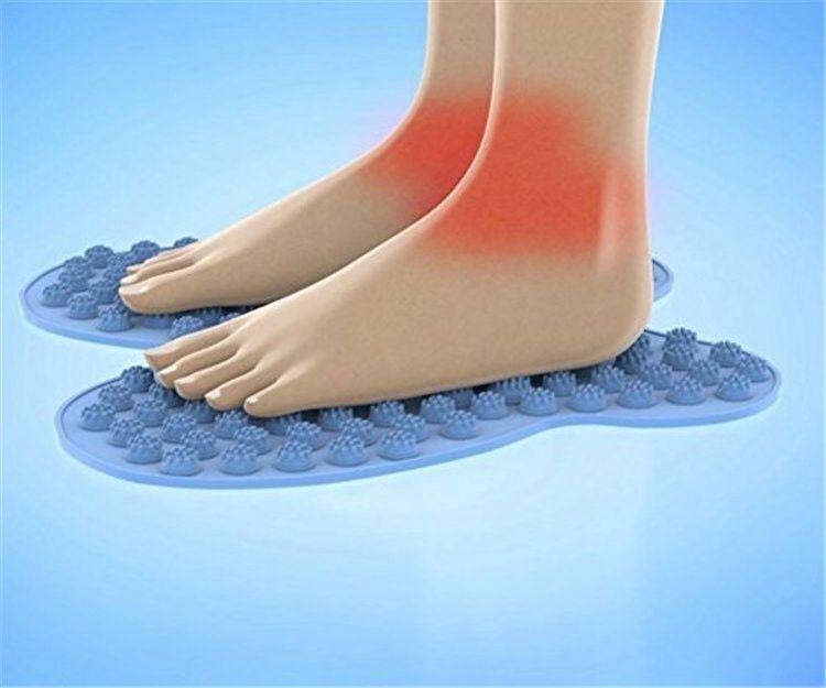 Mat for foot massage acupressure points - purple