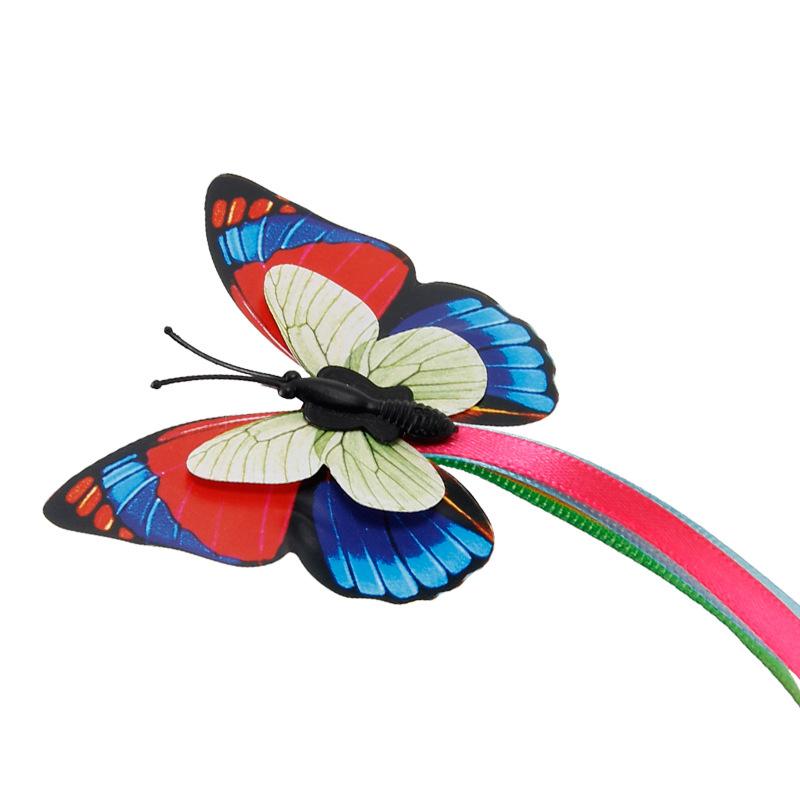 Interactive toy for cats Flying Butterfly - white