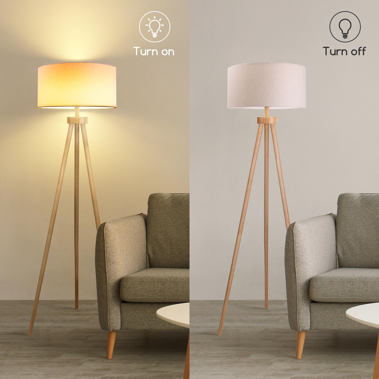 Wooden Floor Lamp (Without Light Source) E27