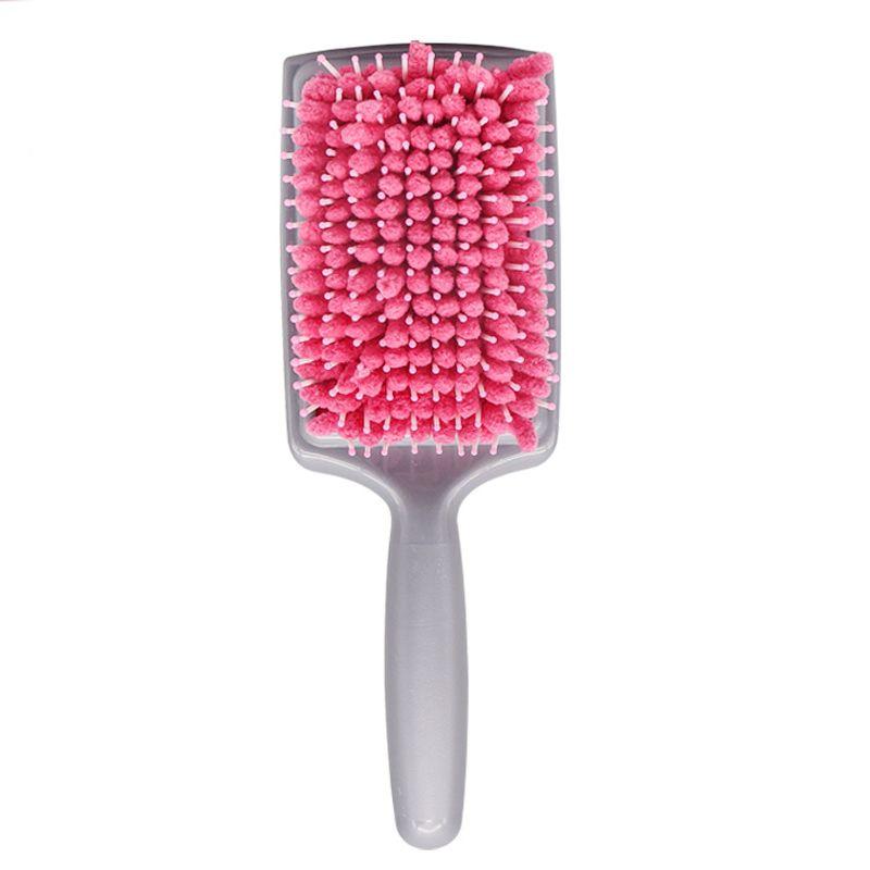Szczotka do włosów z włosiem z mikrowłókna - różowa