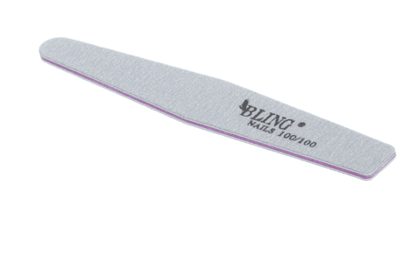 Double-sided nail file, gray, BLING 100/100 - type 1