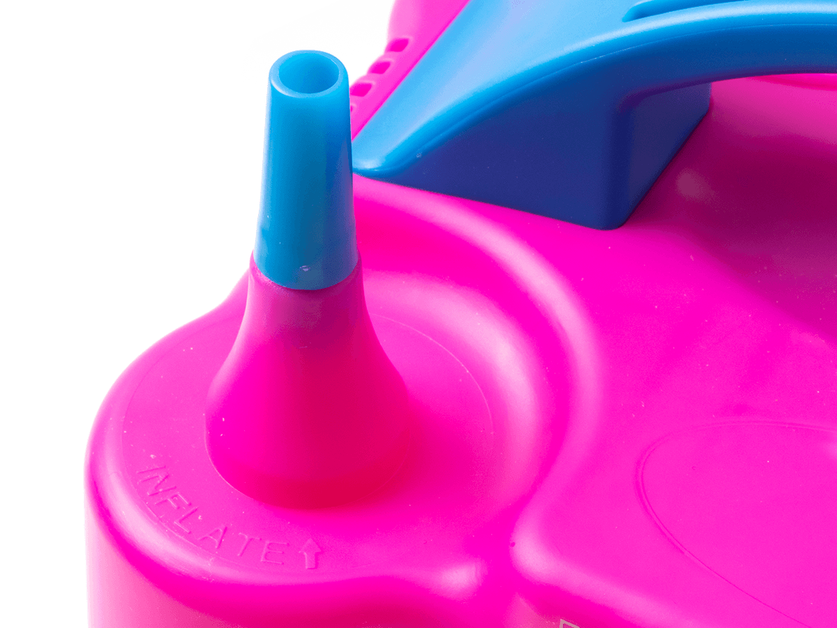 Electric balloon pump with built-in nozzles
